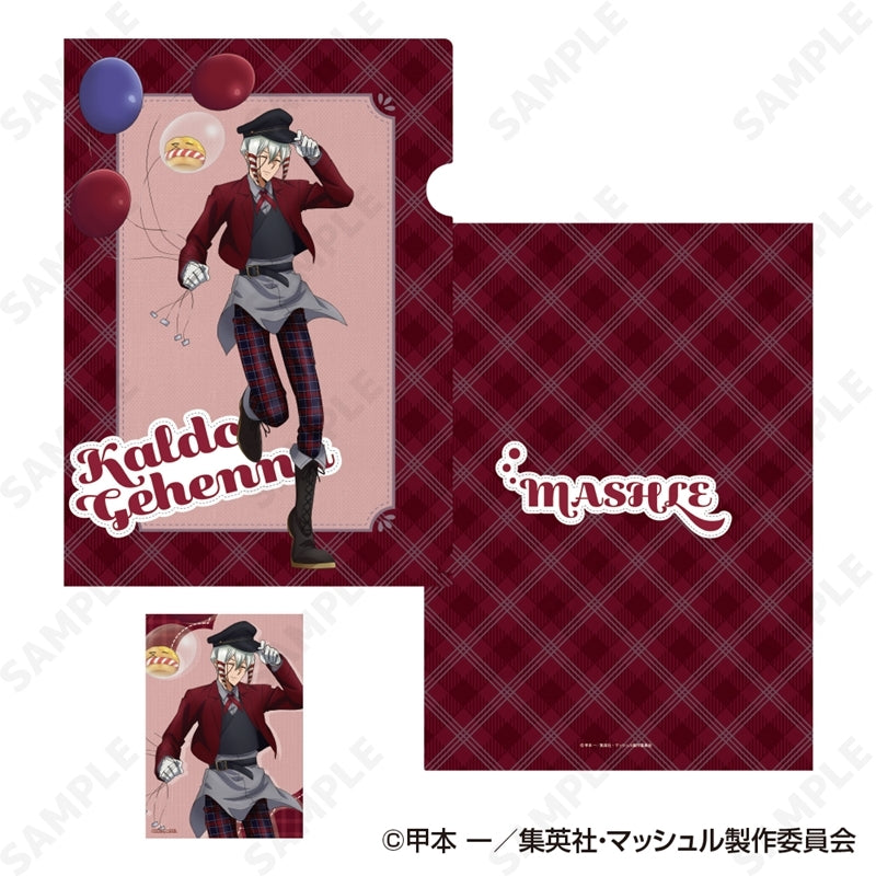 (Goods - Set) MASHLE Clear File & Bromide Set 7. Kaldo Gehenna [checkered clothes]