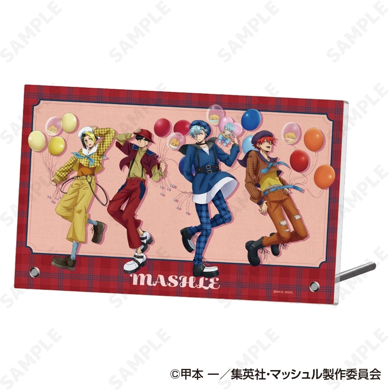 (Goods - Ornament) MASHLE Acrylic Panel A. Mash, Lance, Finn, Dot [checkered clothes]