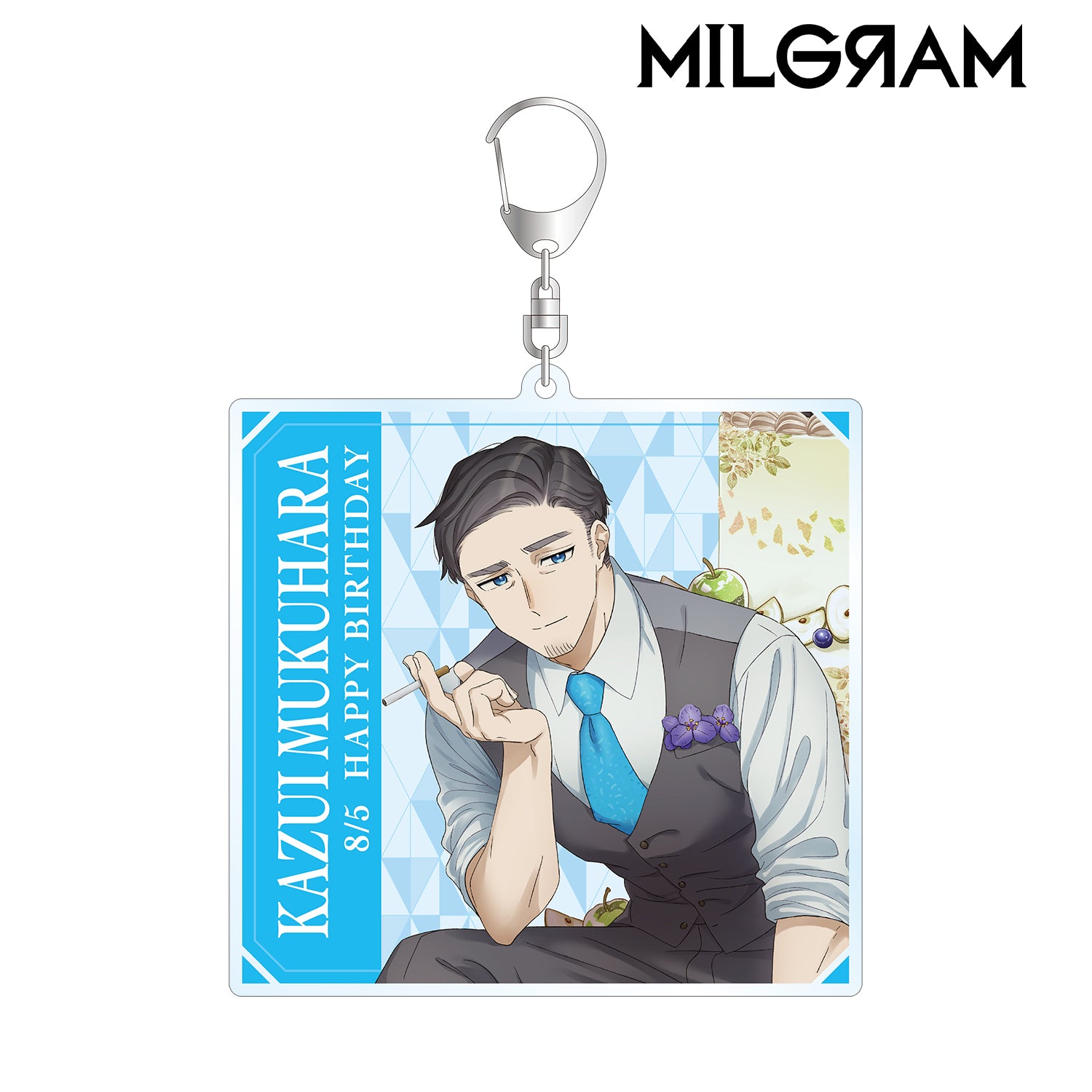 (Goods - Key Chain) MILGRAM BIG Acrylic Key Chain Birthday Ver. Feat. Exclusive Art Kazui