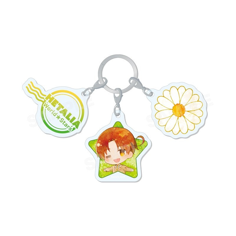 (Goods - Charm) Hetalia World★Stars Chara Art 3-Piece Charm /01 Italy