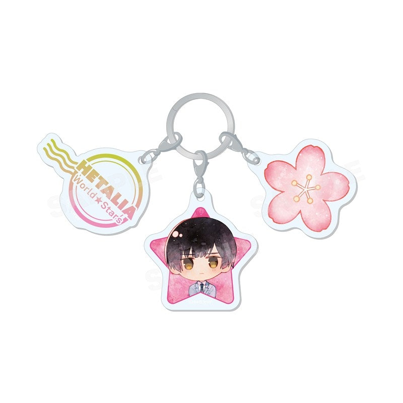 (Goods - Charm) Hetalia World★Stars Chara Art 3-Piece Charm /03 Japan