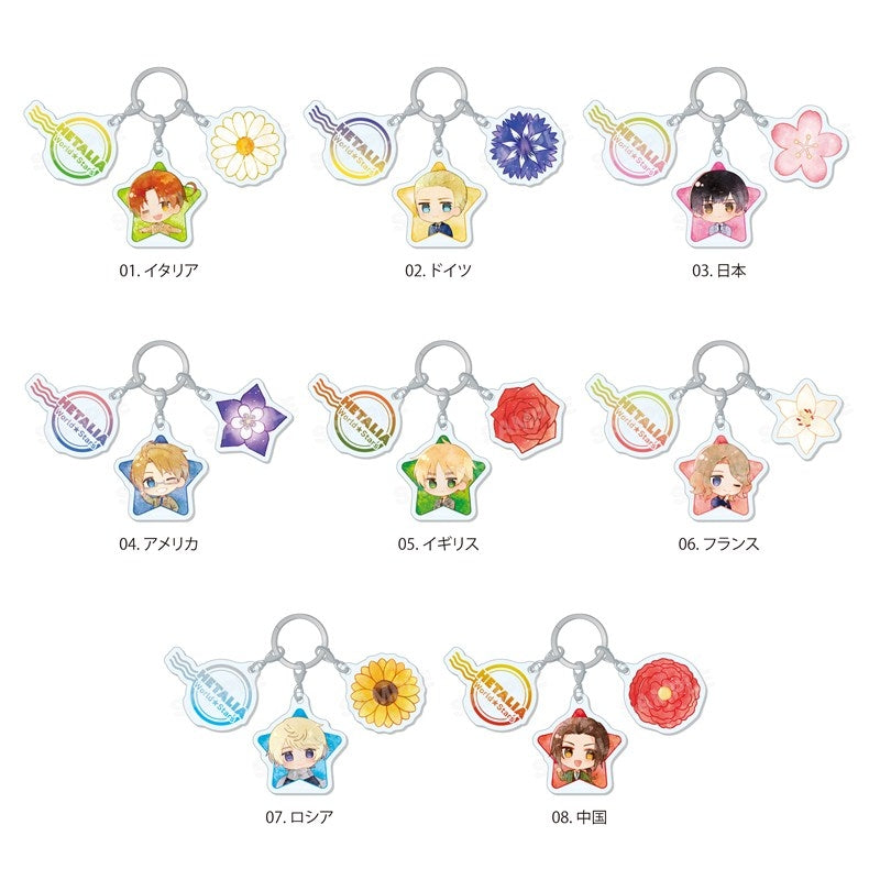 (Goods - Charm) Hetalia World★Stars Chara Art 3-Piece Charm /03 Japan