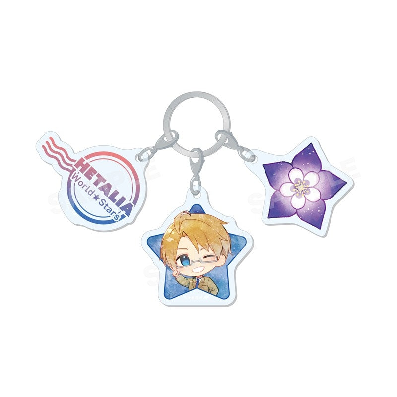 (Goods - Charm) Hetalia World★Stars Chara Art 3-Piece Charm /04 America