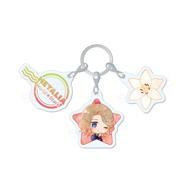 (Goods - Charm) Hetalia World★Stars Chara Art 3-Piece Charm /06 France