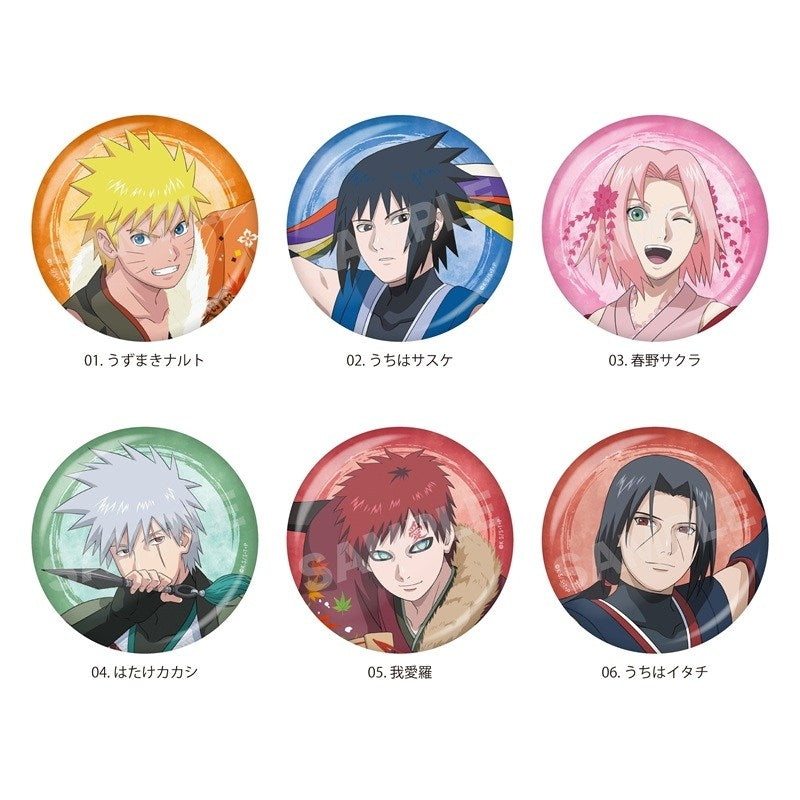 (1BOX=6)(Goods - Badge) NARUTO Shippuden Traditional Dance ver. Button Badge - 01 (6 Types Total) {Bonus:Badge}
