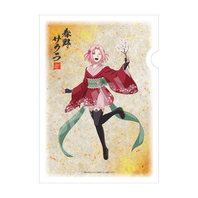 (Goods - Clear File) NARUTO Shippuden Traditional Dance ver. Washi File - 03 Sakura Haruno