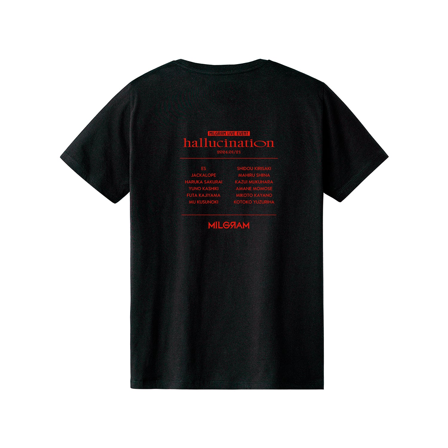 (Goods - T-Shirt) MILGRAM LIVE EVENT hallucination Offical T-Shirt Unisex (Size/Free)