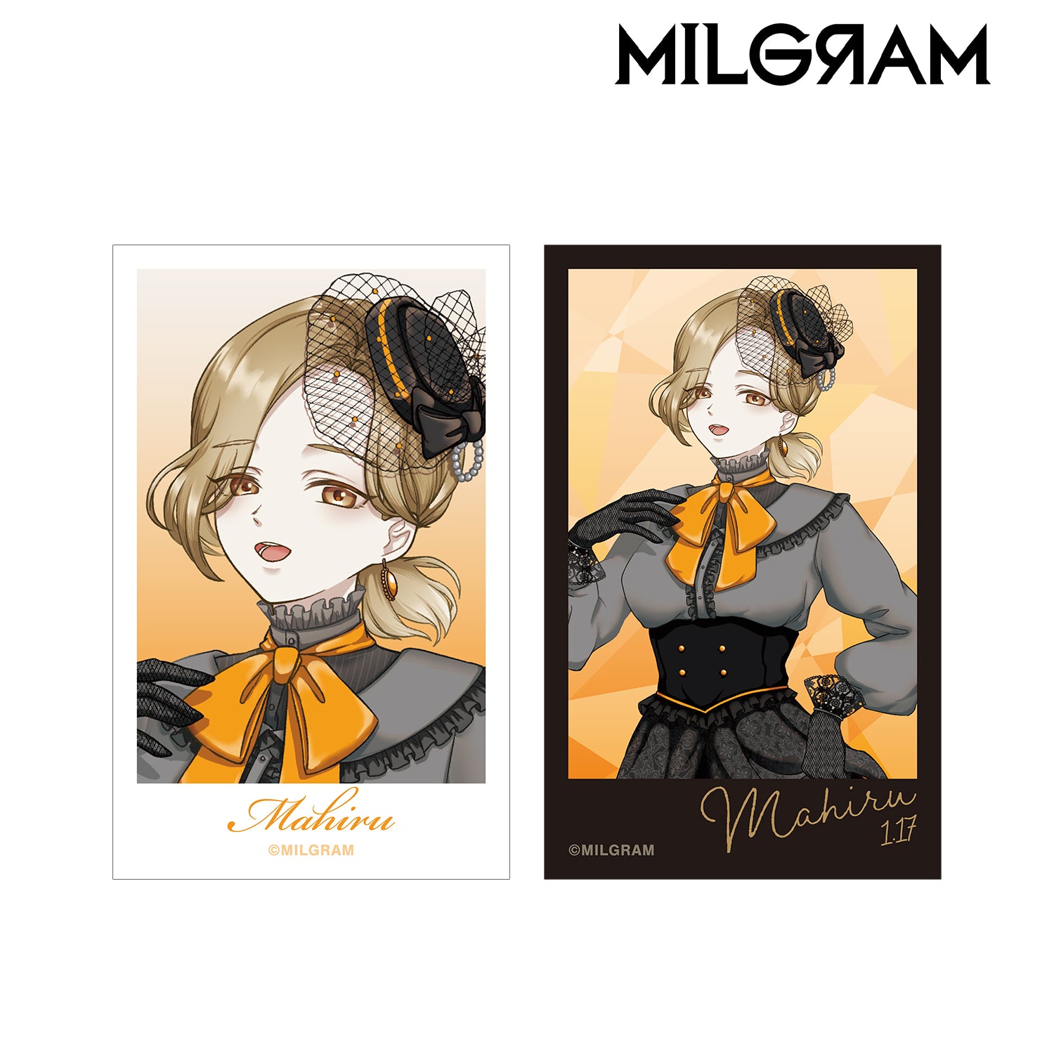 (Goods - Card) MILGRAM Exclusive Art Mahiru Birthday ver. Vol.2 Instant Photo Style Art Card Set of 2