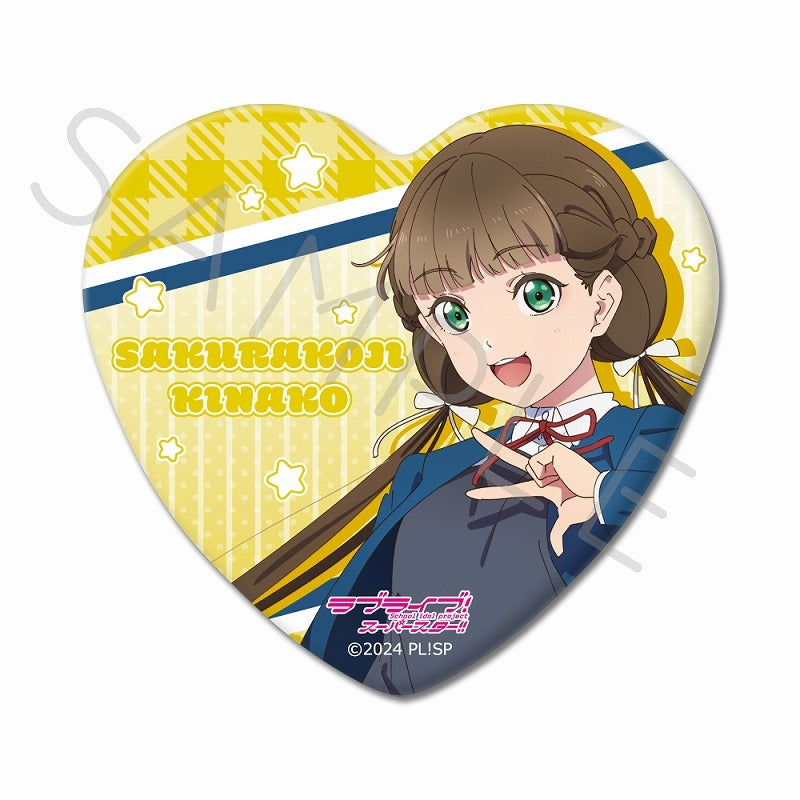 (Goods - Badge) Love Live! Superstar!! Heart-shaped Button Badge SH (Kinako Sakurakoji)