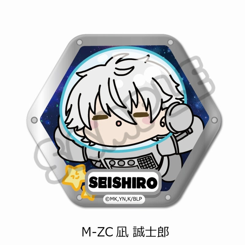 (Goods - Badge) Blue Lock TV Anime Hexagonal Button Badge M-ZC (Seishiro Nagi)