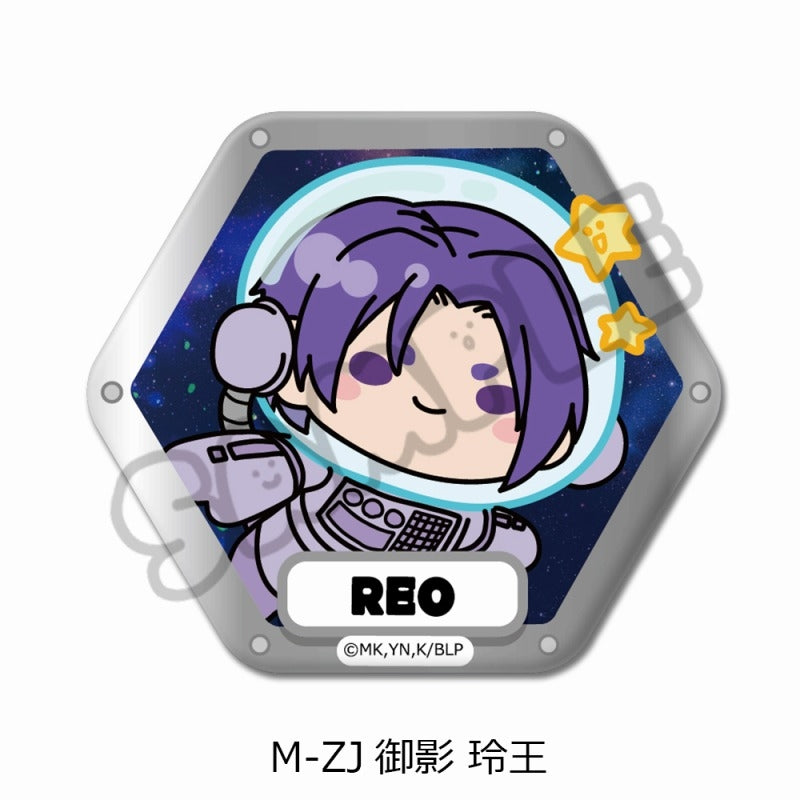 (Goods - Badge) Blue Lock TV Anime Hexagonal Button Badge M-ZJ (Reo Mikage)