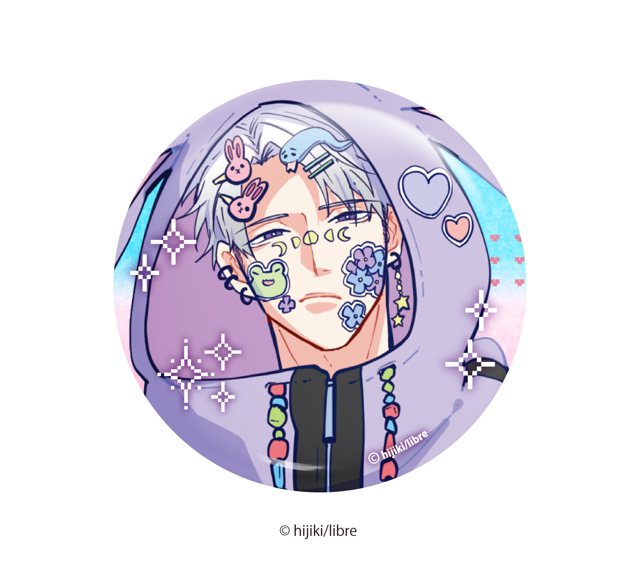 (1BOX=6)(Goods - Badge) Let me hate you Random Exclusive Art Button Badge