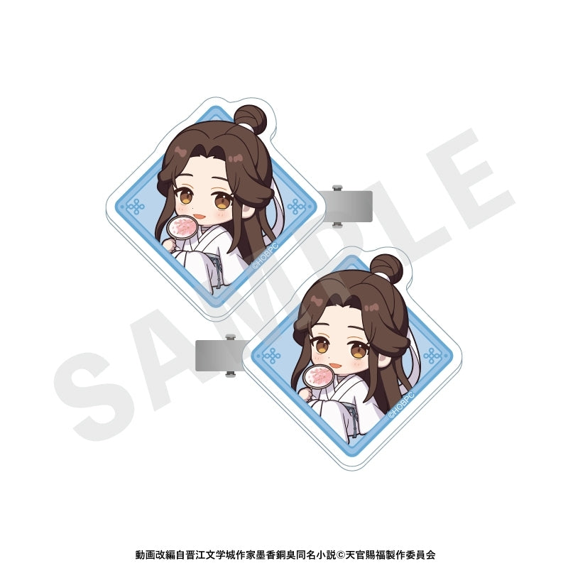 (Goods - Hair Accessory) Heaven Official's Blessing Chibi Acrylic Hair Clip Set (Xie Lian)