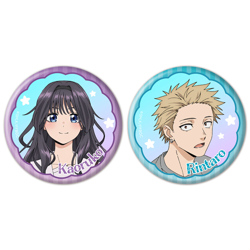 (Goods - Badge) TV Anime The Fragrant Flower Blooms with Dignity Iridescent Button Badge Set of 2 Kaoruko Waguri & Rintaro Tsumugi