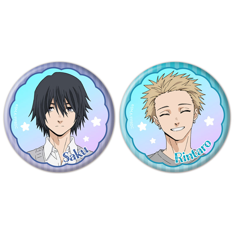 (Goods - Badge) TV Anime The Fragrant Flower Blooms with Dignity Iridescent Button Badge Set of 2 Saku Natsusawa & Rintaro Tsumugi