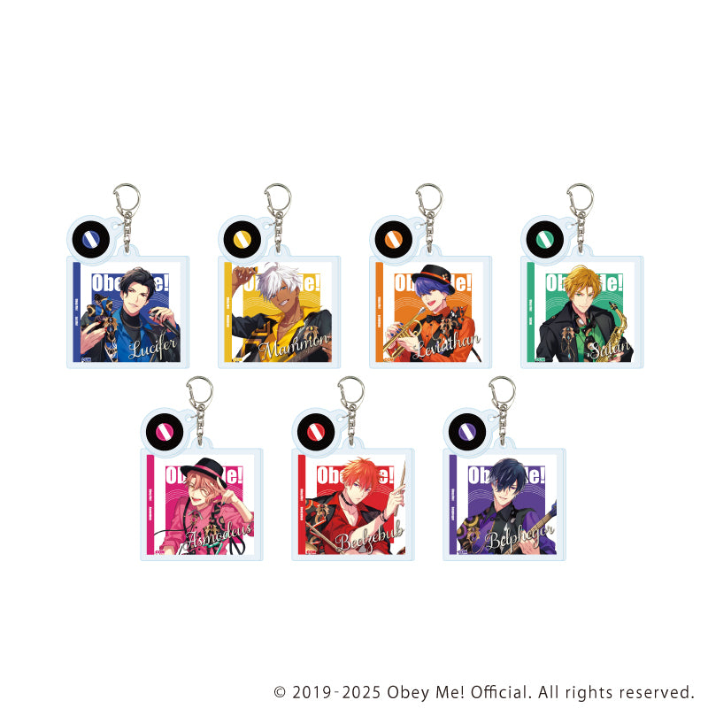 (1BOX=7)(Goods - Keychain) Obey Me! Nightbringer Acrylic Keychain w/Charm 01 Band Ver.(feat. Exclusive Art)