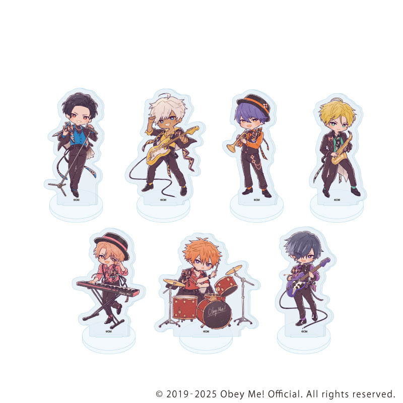(1BOX=7)(Goods - Acrylic Stand) Obey Me! Nightbringer Acrylic Petit Stand 16 Band Ver. (Retro Art)