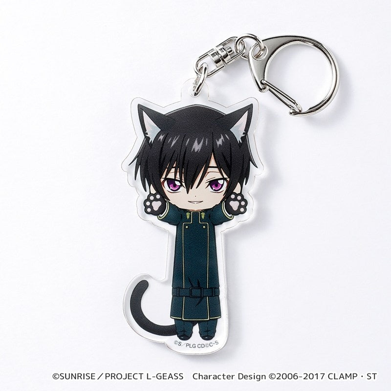 (Goods - Keychain) CODE GEASS Lelouch of the Rebellion Nobineko Acrylic Keychain (Lelouch Uniform)