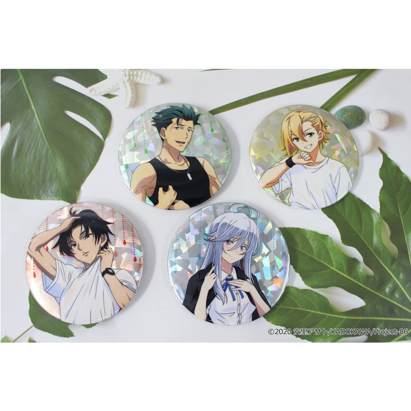 (Goods - Badge) 86: Eighty Six Exclusive Art Holographic Button Badge (Shin) Taking Shelter from the Rain
