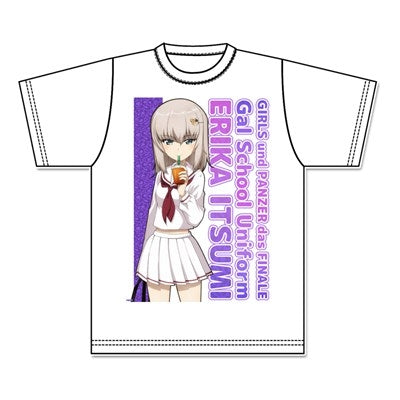 (Goods - Shirt) Girls und Panzer das Finale feat. Exclusive Art Graphic T-shirt (Erika Itsumi) Gyaru School Uniform ver.