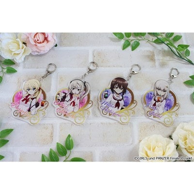 (Goods - Key Chain) Girls und Panzer das Finale feat. Exclusive Art Acrylic Key Chain (Maho Nishizumi) Gyaru School Uniform ver.