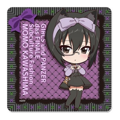 (Goods - Coaster) Girls und Panzer das Finale Puchi Choko Rubber Mat Coaster (Momo Kawashima) Subculture Fashion ver.
