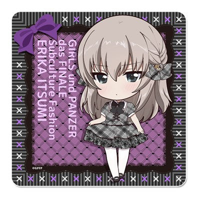 (Goods - Coaster) Girls und Panzer das Finale Puchi Choko Rubber Mat Coaster (Erika Itsumi) Subculture Fashion ver.