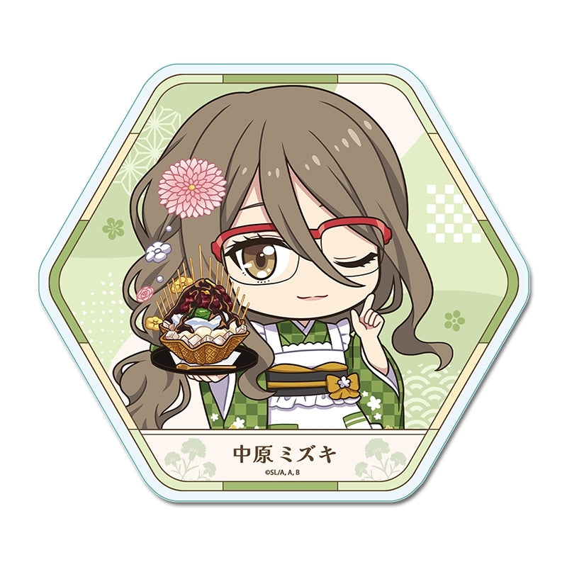 (Goods - Coaster) Lycoris Recoil TV Anime Puchi Choko Acrylic Coaster (Mizuki Nakahara) Kimono Maid ver.
