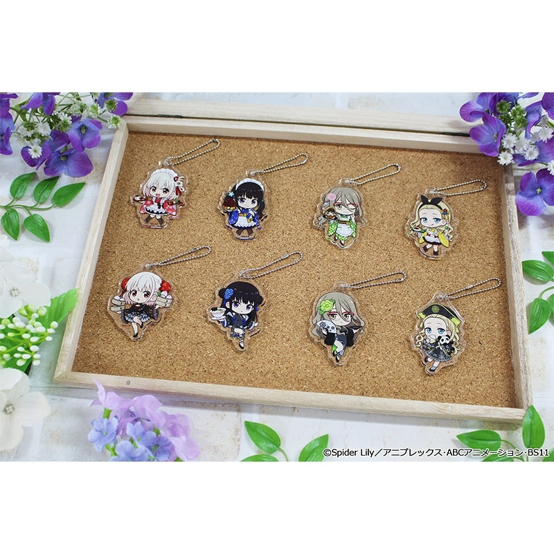 (1BOX=8)(Goods - Keychain) Lycoris Recoil TV Anime Puchi Choko Trading Acrylic Keychain Kimono Maid ver. & Chinese ver.