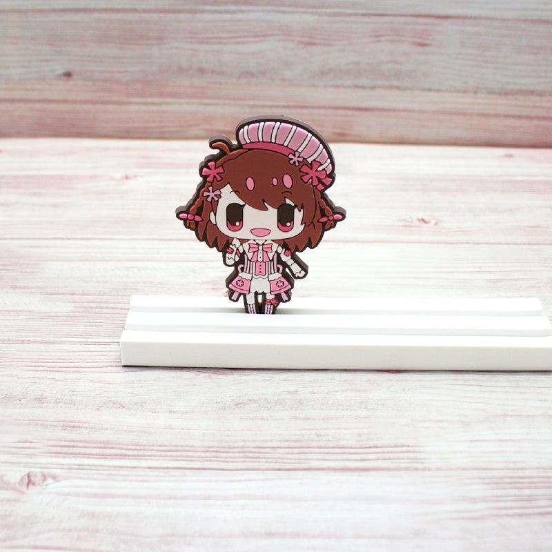 (Goods - Key Chain Accessory) Non-Character Original Acrylic Key Chain Rubber Strap Stand Vanilla