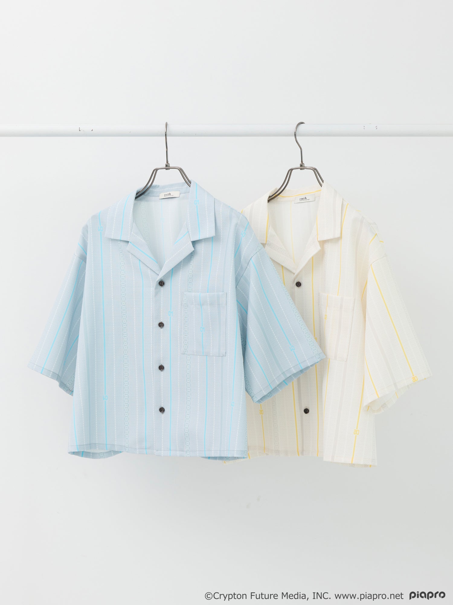 (Goods - Shirt) Hatsune Miku Open Collar Shirt [earth music&ecology Japan Label]