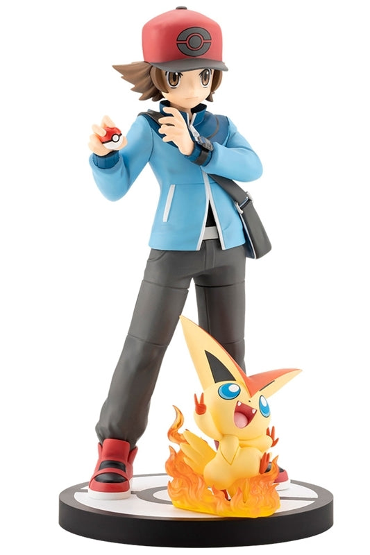 (Figure) Pokemon TOUYA with VICTINI ARTFX J STATUE 1/8 Complete Figure
