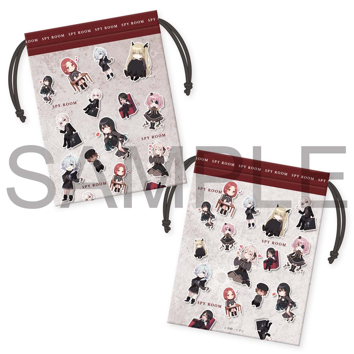 (Goods - Pouch) Spy Classroom Team Lamplight Petit Character Drawstring Bag