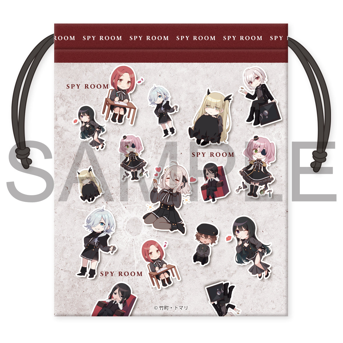 (Goods - Pouch) Spy Classroom Team Lamplight Petit Character Drawstring Bag