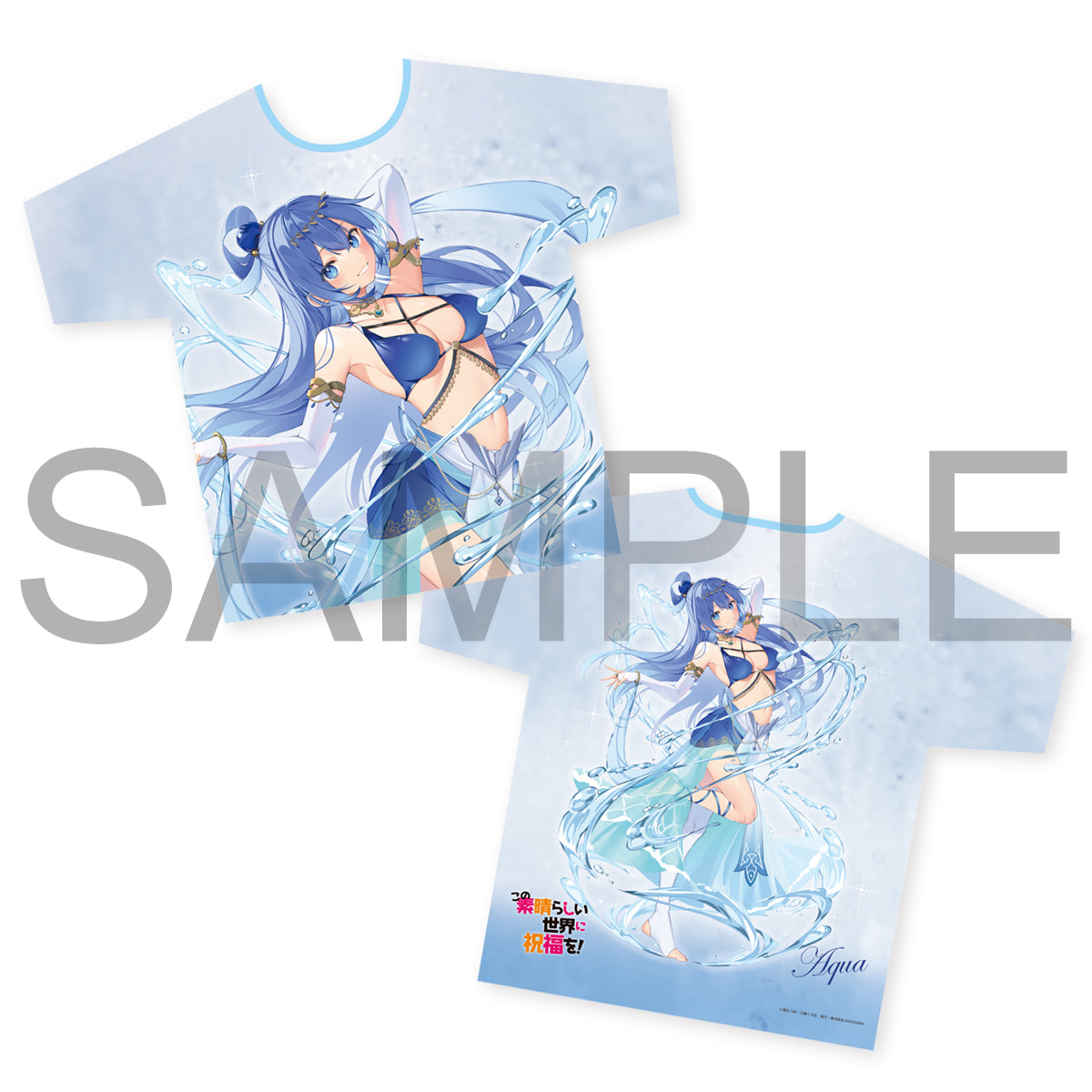 (Goods - Shirt) KonoSuba: God’s Blessing on This Wonderful World! Full Graphic T-Shirt Aqua Commemorative Costume Ver.