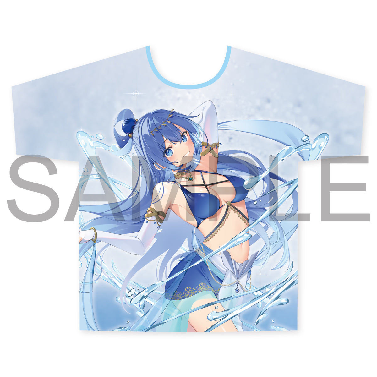 (Goods - Shirt) KonoSuba: God’s Blessing on This Wonderful World! Full Graphic T-Shirt Aqua Commemorative Costume Ver.