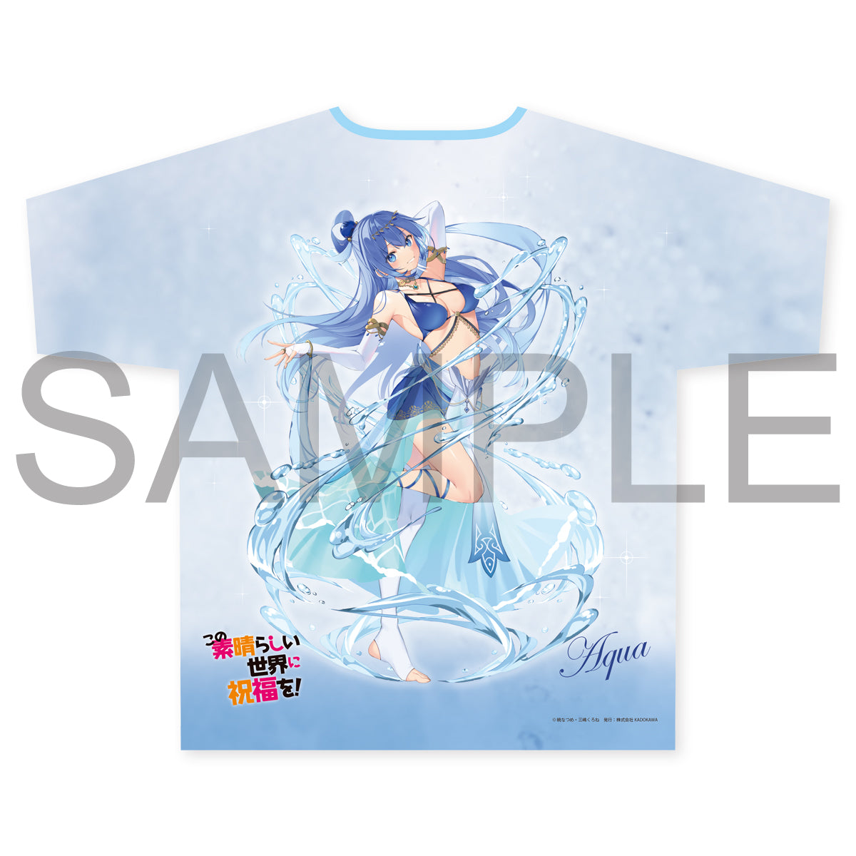 (Goods - Shirt) KonoSuba: God’s Blessing on This Wonderful World! Full Graphic T-Shirt Aqua Commemorative Costume Ver.