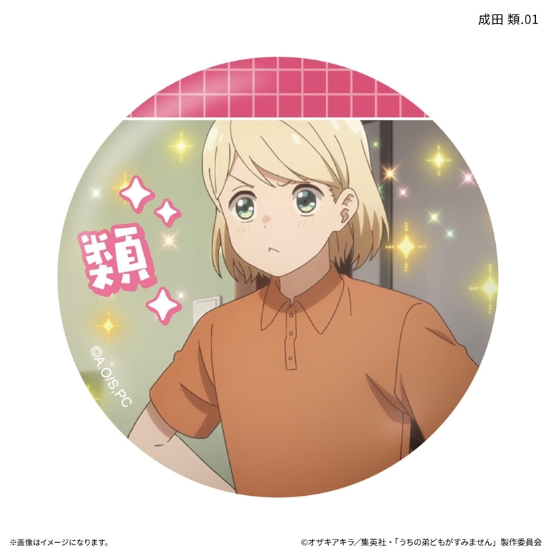 (1BOX=7)(Goods - Badge) Please Excuse My Younger Brothers Only-Badge Rui Narita Only Trading Button Badge (7 Types Total)