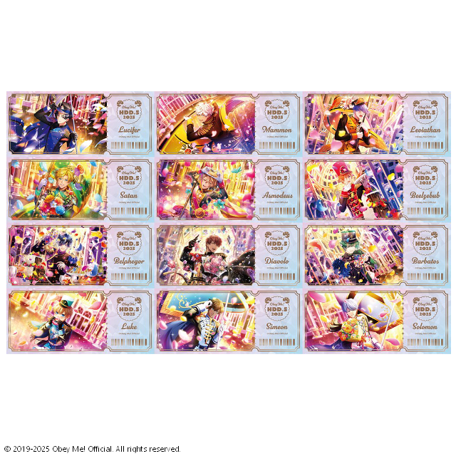 [※Blind](Goods - Card) Obey Me! x CharaDri!! BLANC 2025 Trading Foil Embossed Card (12 Types Total)