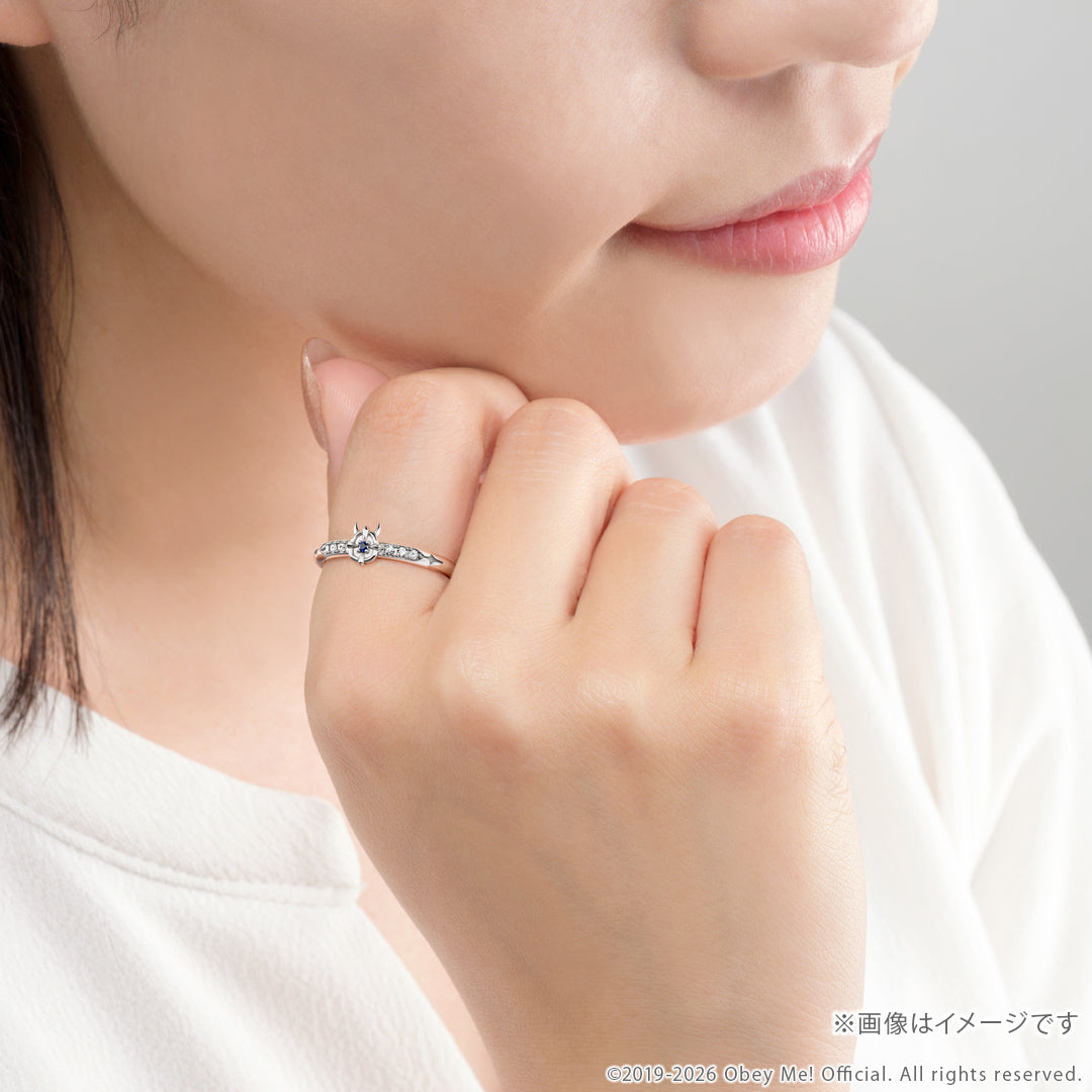 (Goods - Fine Jewelry) Obey Me! 7th Anniversary Secret Message Ring - Asmodeus {Bonus:Postcard}