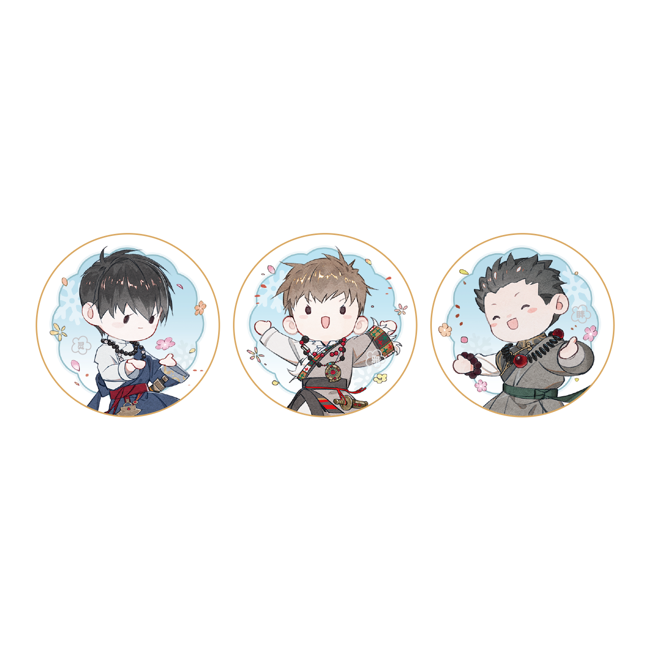 (Goods - Badge) The Lost Tomb (Daomu Biji) 2026 Fes Floating Blossoms, Land of Snow Series Mini Button Badge Set