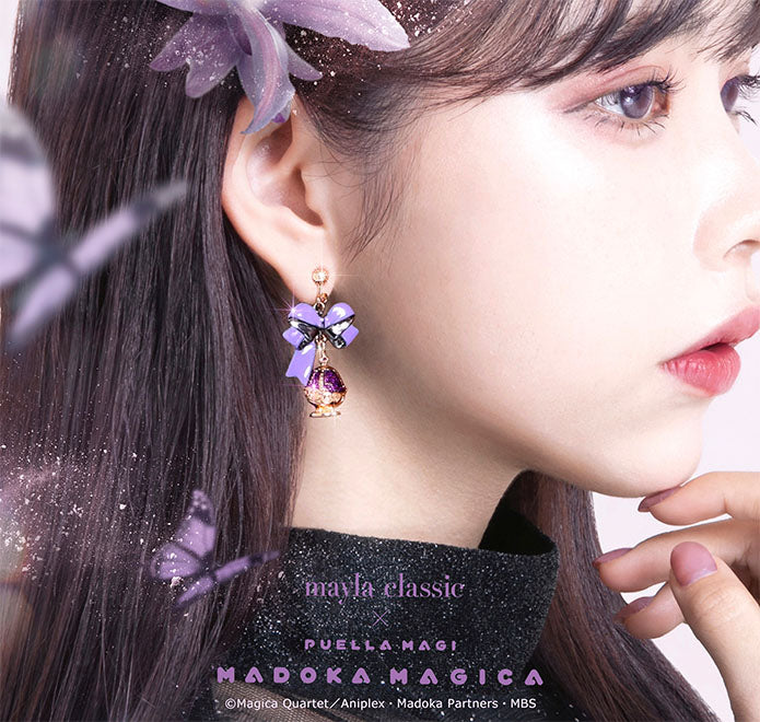 (Goods - Accessory) PUELLA MAGI MADOKA MAGICA ICONIQUE OBJET ~ SOUL GEM SET ~ HOMURA AKEMI - Earring