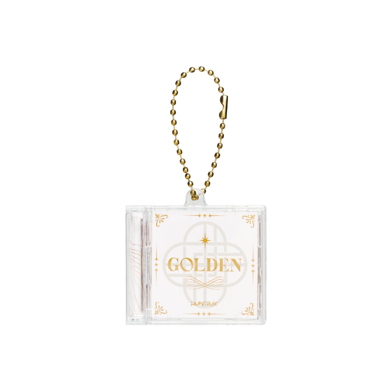 (Goods - Keychain) KPop Demon Hunters Mini CD Keychain - Golden