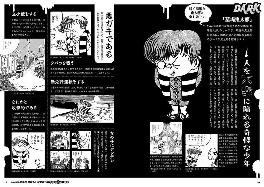 (Book - Art Book) GeGeGe no Kitaro Akuma-kun Kappa no Sanpei Shigeru Mizuki 3 Major Character Encyclopedia