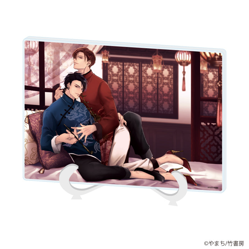 (Goods - Ornament) Afurete Koborete Gaman Dekinai Acrylic Art Board 01 - Chinese Clothing