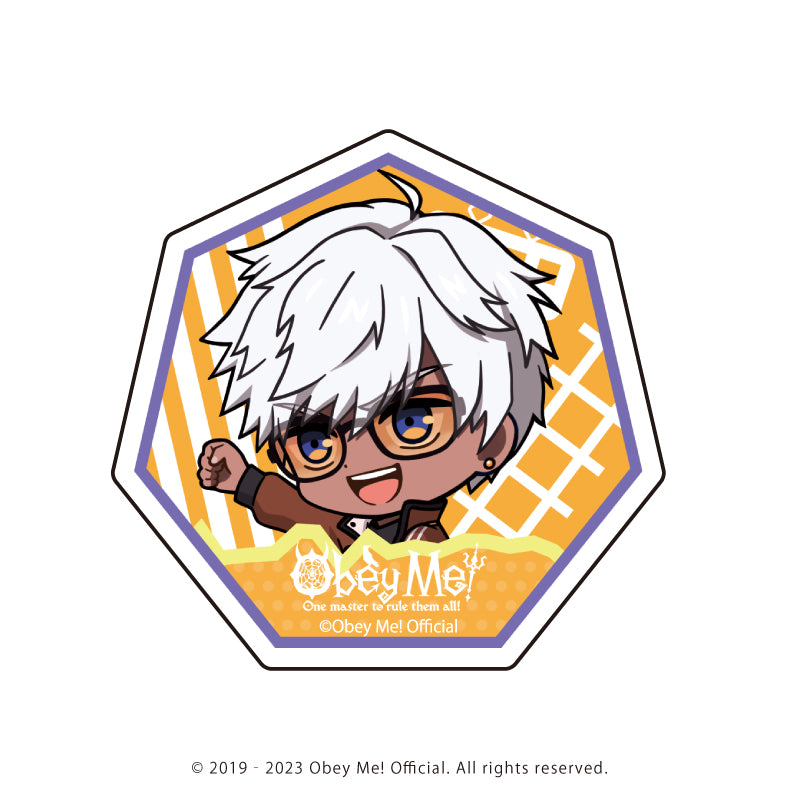 (1BOX=7)(Goods - Badge) Character Acrylic Badge Obey Me! 01 / Playing Trains ver. Complete BOX (7 Types Total)(Chibi Art)