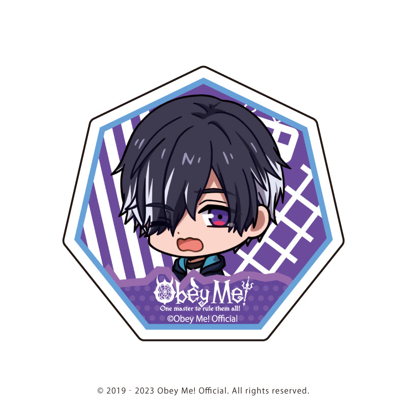 (1BOX=7)(Goods - Badge) Character Acrylic Badge Obey Me! 01 / Playing Trains ver. Complete BOX (7 Types Total)(Chibi Art)