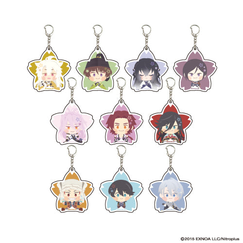 (1BOX=10)(Goods - Key Chain) Acrylic Key Chain Wanpaku! Touken Ranbu 04 - Complete BOX (10 Types Total)(Character Art)