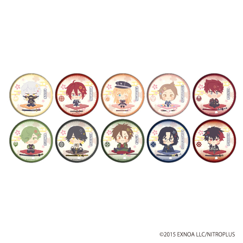 (1BOX=10)(Goods - Badge) Button Badge Wanpaku! Touken Ranbu 07 - Complete BOX (10 Types Total)