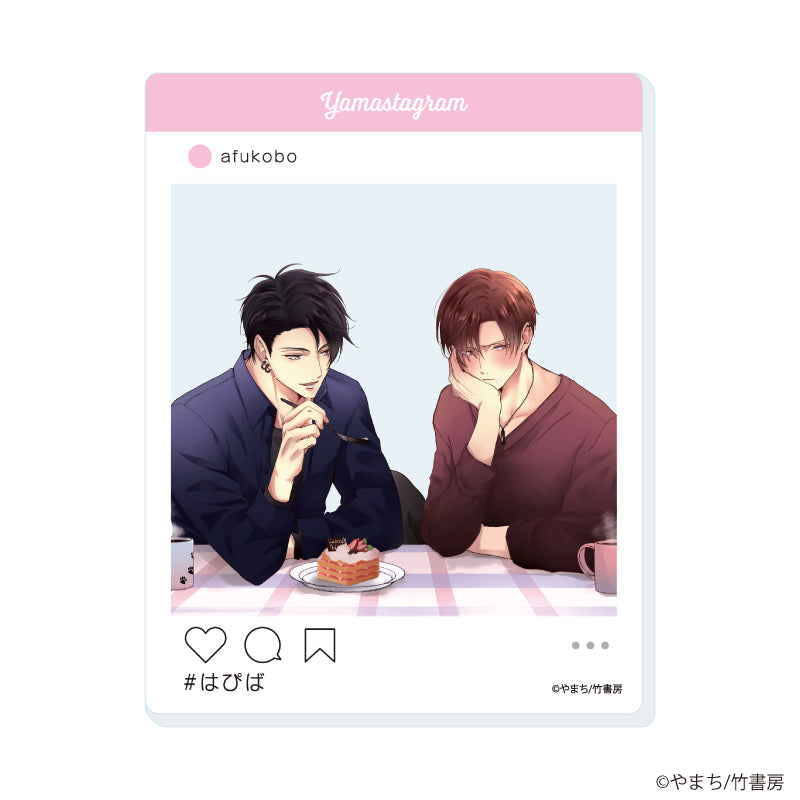 (Goods - Card) Yamachi Acrylic Card 02 - Afurete Koborete, Gaman Dekinai